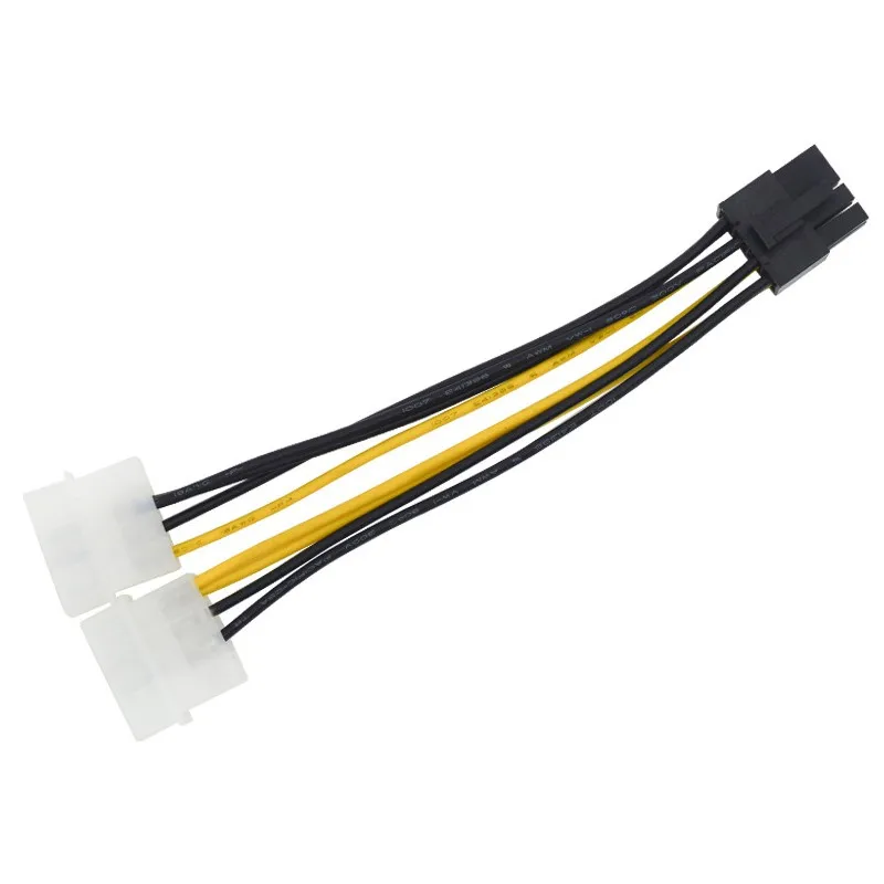 Cable de alimentación de tarjeta de vídeo Dual de 15cm, 8 pines a 4 pines, forma de Y, PCI Express de 8 pines a Cable de alimentación de tarjeta gráfica Molex Dual de 4 pines - imagen 3