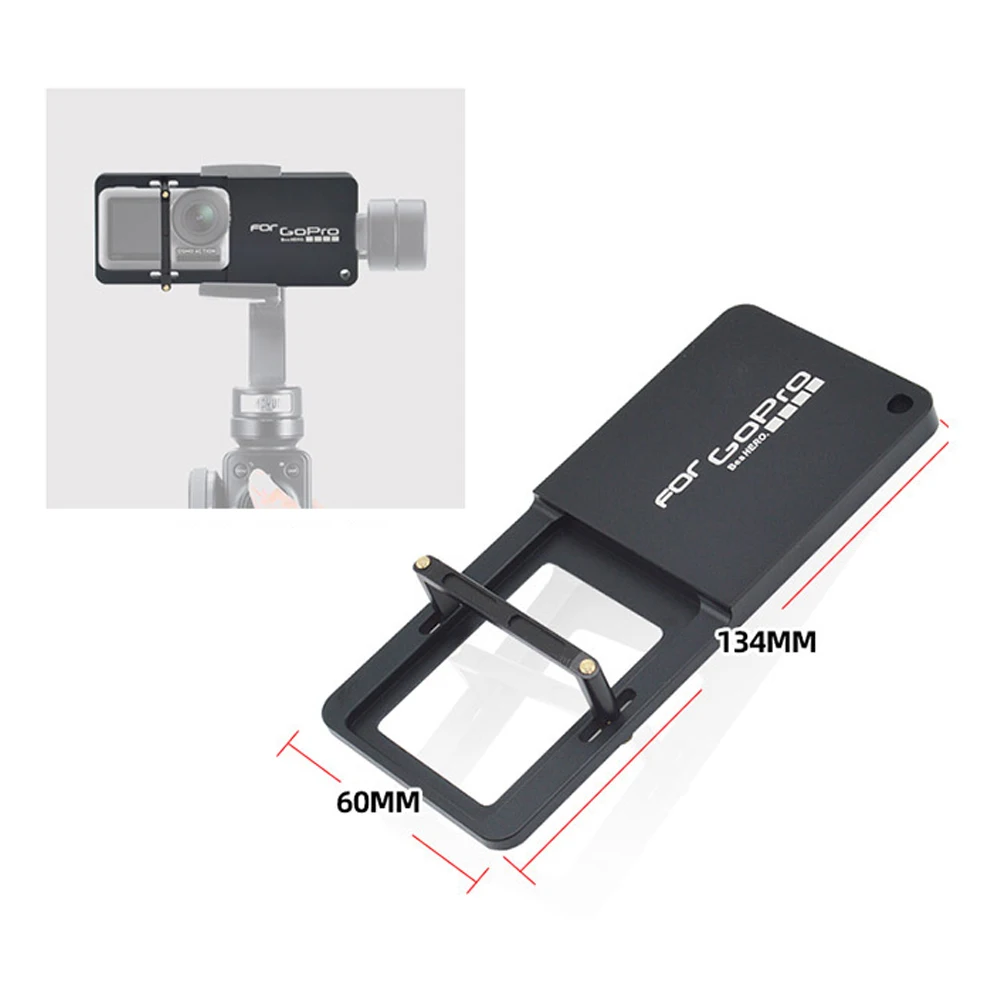 JINTU-Interruptor de Cámara de Acción, adaptador de cardán de mano, placa de montaje para DJI OSMO Mobile smoot4, estabilizador para GoPro HERO 7, 6, AKASO E - imagen 3