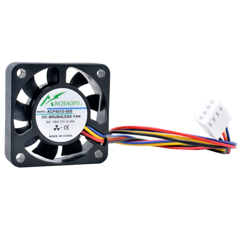 ANCHAOPU 4cm 40mm ventilador 40x40x10mm DC5V 0.10A 4 líneas 4pin PWM control de velocidad ventilador de refrigeración para Raspberry Pi en mini estuche - imagen 3