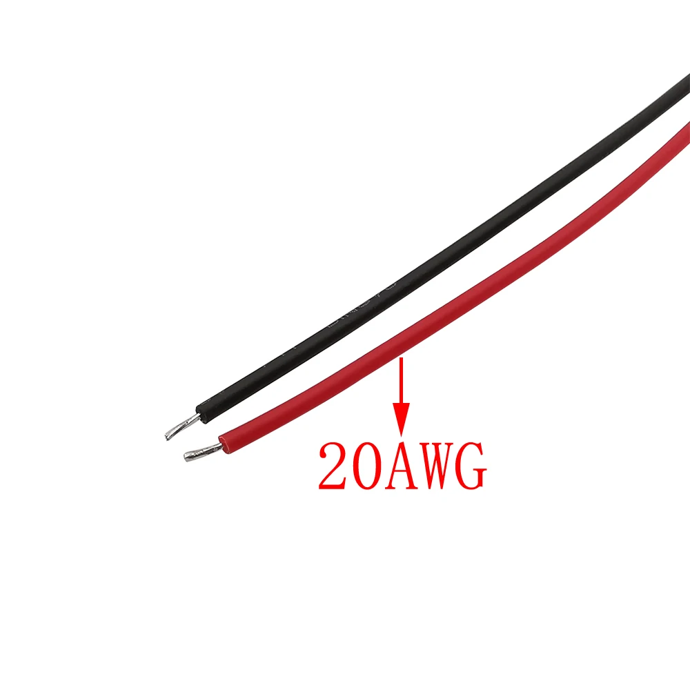 Conector hembra de carga para Panel de alimentación, 5 piezas, DC099/DC022/DC022B, 20AWG, 5,5x2,1mm, 10/15/20CM - imagen 3