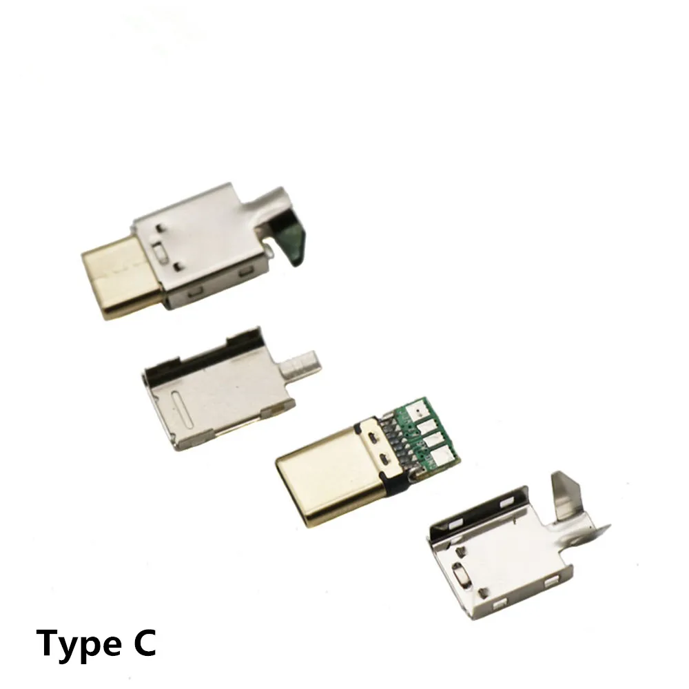 Puerto de enchufe chapado en oro para teclado, micro Mini 5P, USB 2,0, AM, USB C, tipo C, Cable de carga - imagen 3