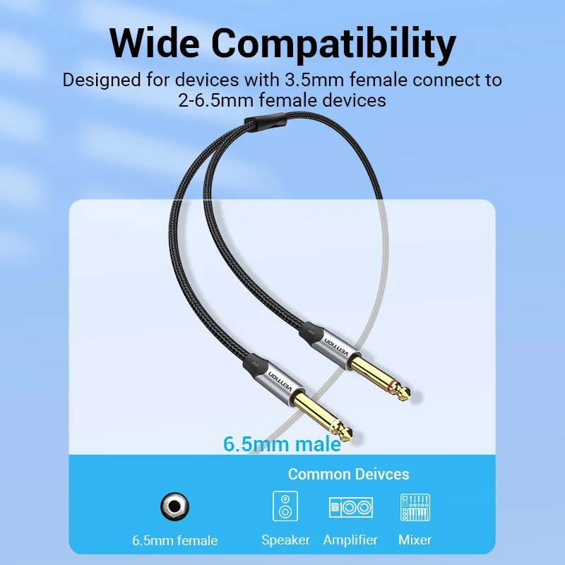 Vention Cable Audio 3.5mm a 6.5mm TRS Estéreo Profesional - imagen 4