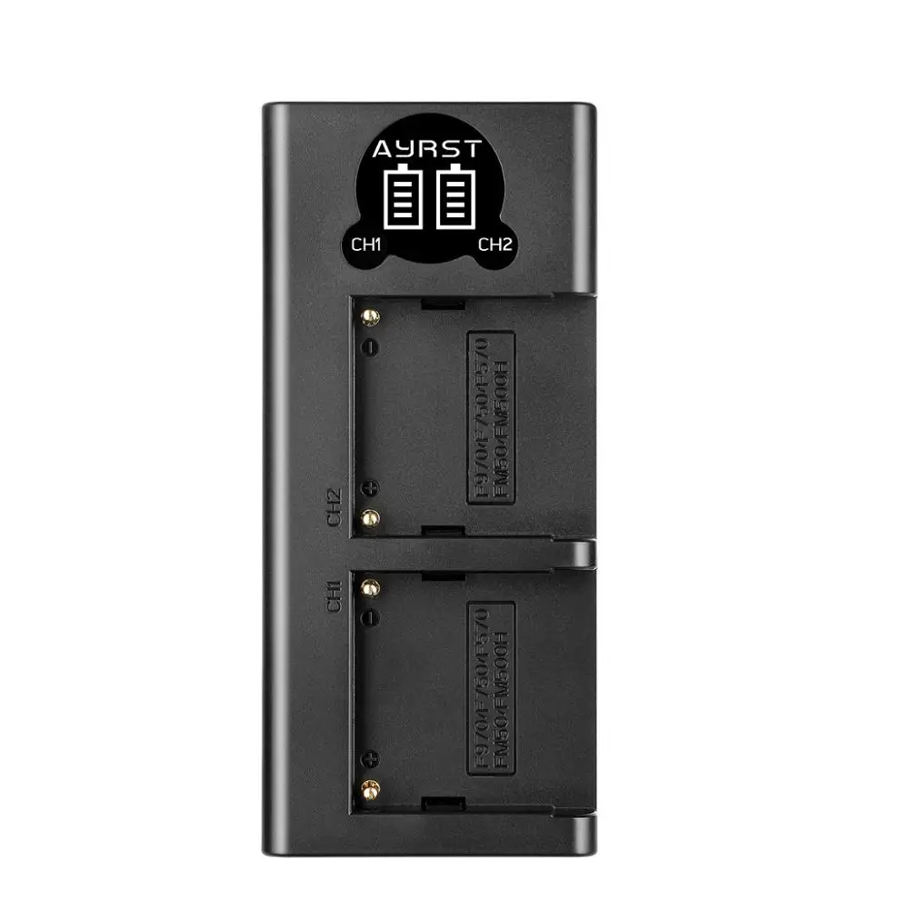 Batería de cámara NP-F550 NP-F570 NP F550 de 3200mAh + cargador USB LED para Sony NP-F330 NP-F530 NP-F570 NP-F730 NP-F750 CCD-RV100 - imagen 4