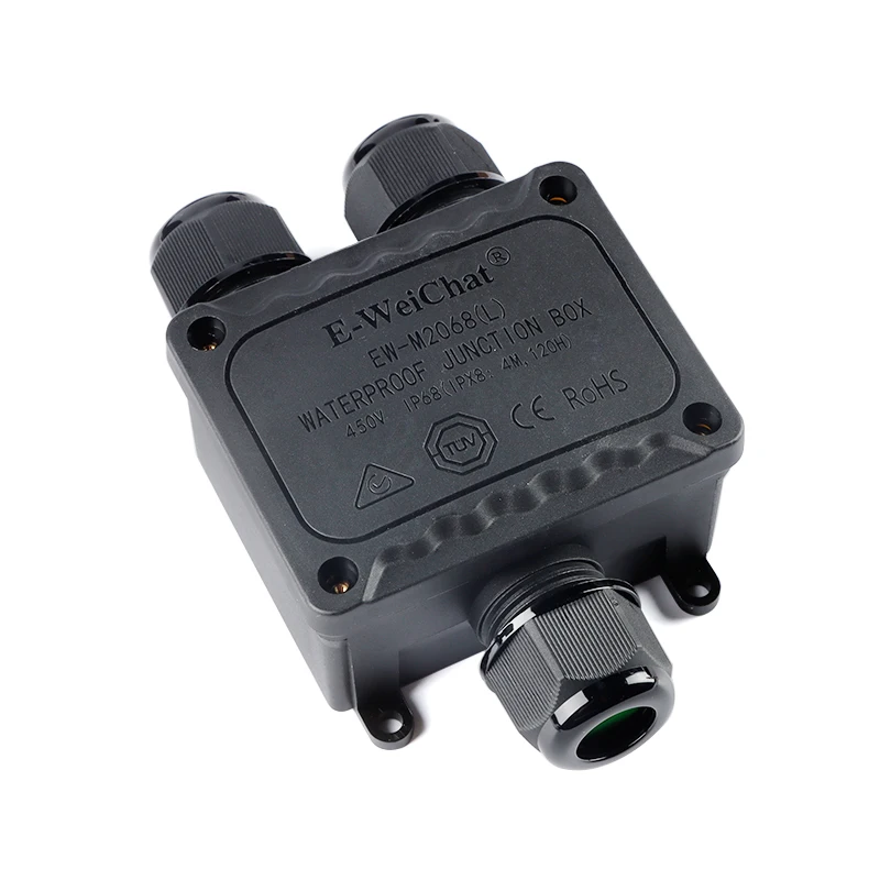 Caja de empalme IP68, Conector de 2-6 vías, 450V, retardante sellado, exterior, resistente al agua, cable eléctrico, Unión de conectores, caja con Terminal - imagen 2