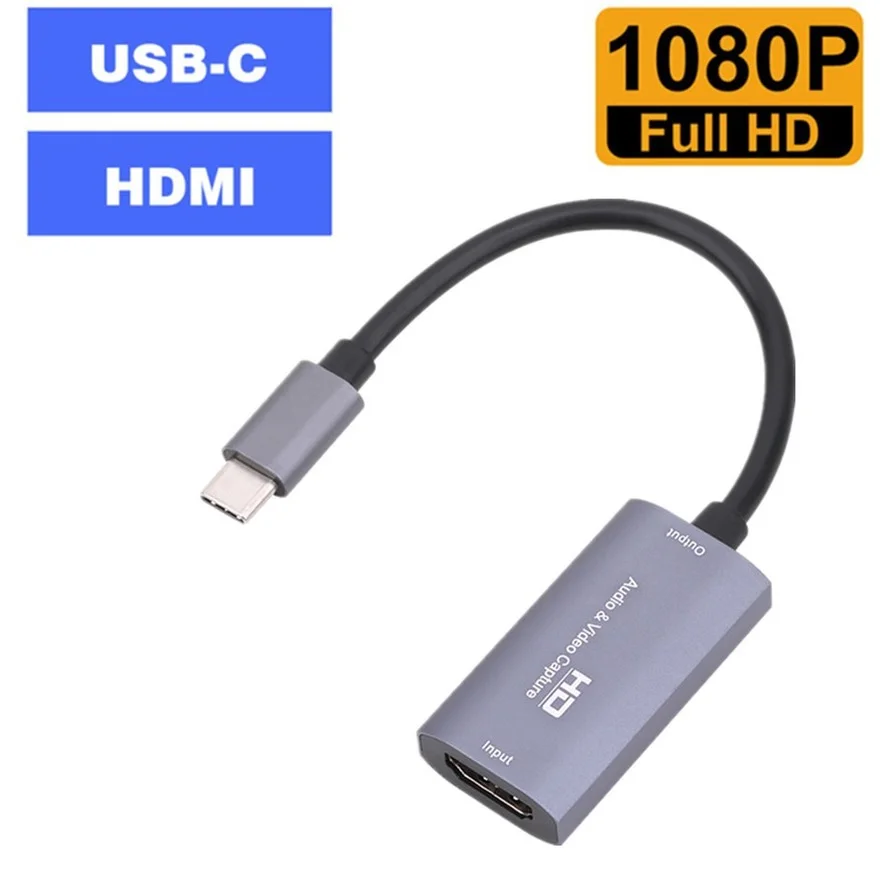 WvvMvv 1080P HDMI a usb-c tarjeta de captura de vídeo HD tipo C a HD-MI, captura de vídeo, retransmisión en directo de grabación de juegos de mesa - imagen 3