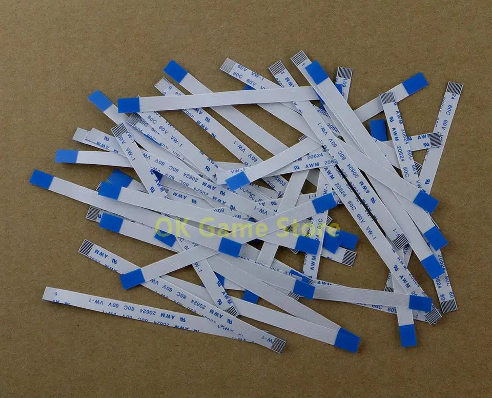 5pcs10Pin On Off Cable plano Flexible interruptor de alimentación piezas de reparación de Cable flexible para controlador PS3 slim 2000 2500 - imagen 5