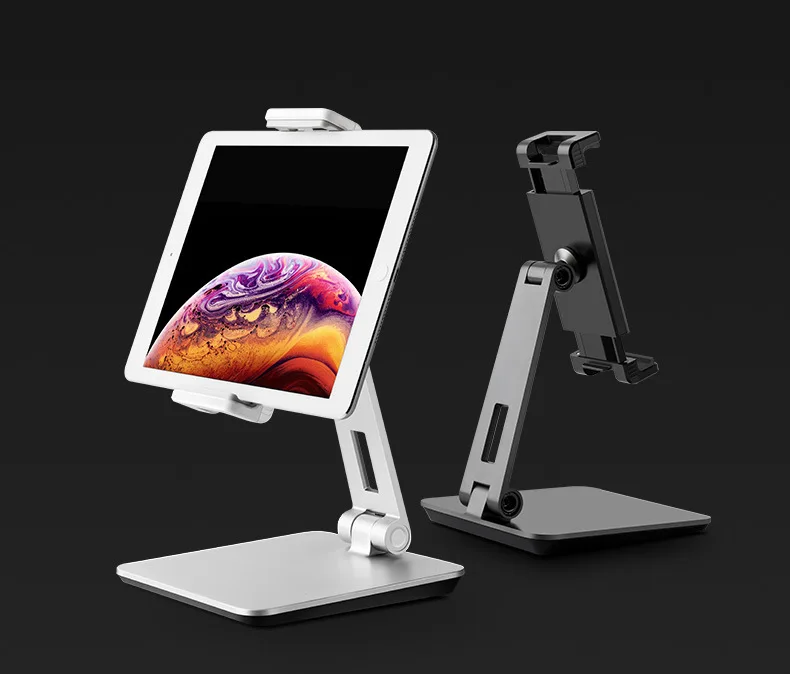 Soporte universal de aluminio para tableta, abrazadera para teléfono de alta calidad, de 4,7 "-12,9", para escritorio, con ajuste de inclinación, AP-7XN - imagen 2