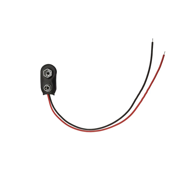 Clips de batería de 9V, conector PP3 MN1604, 9V, hebilla de Clip, tipo I, conector de Cable a presión de 15CM, 10 unids/lote - imagen 5