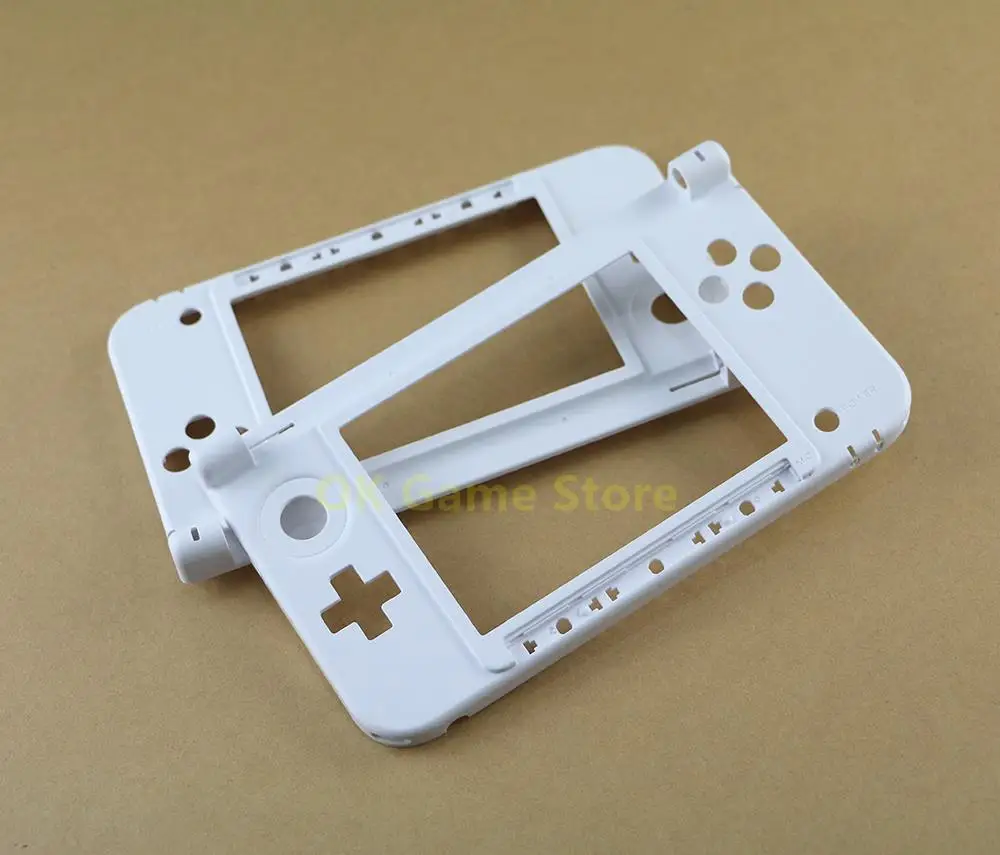 50 unids/lote marco de plástico medio de repuesto para 3DS XL 3DS LL carcasa para 3dsxl 3dsll funda negra blanca - imagen 2