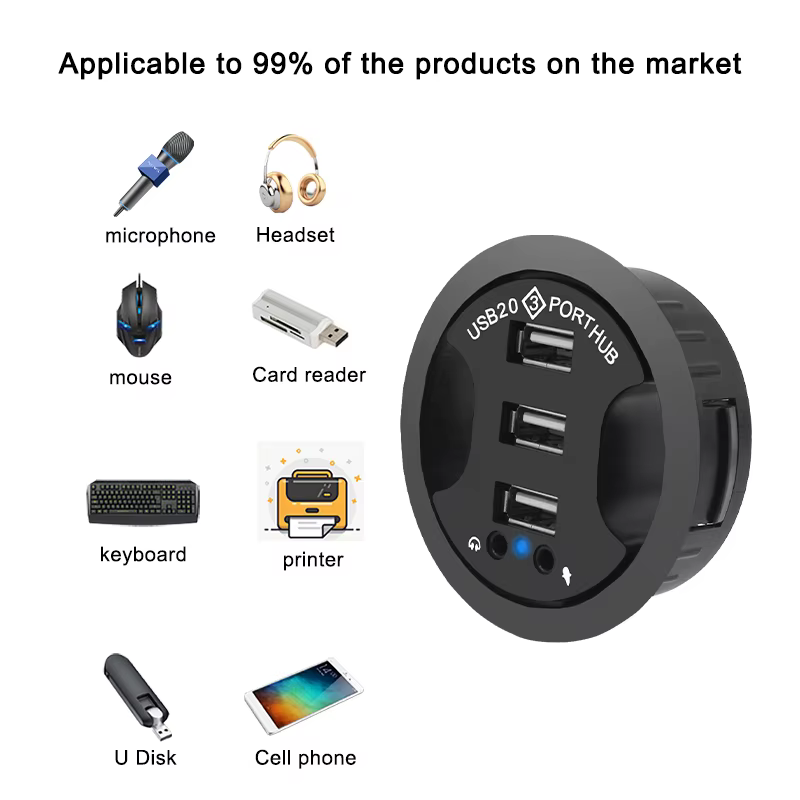 Hub USB 2.0 3 Puertos Escritorio – Conexión Rápida - imagen 2