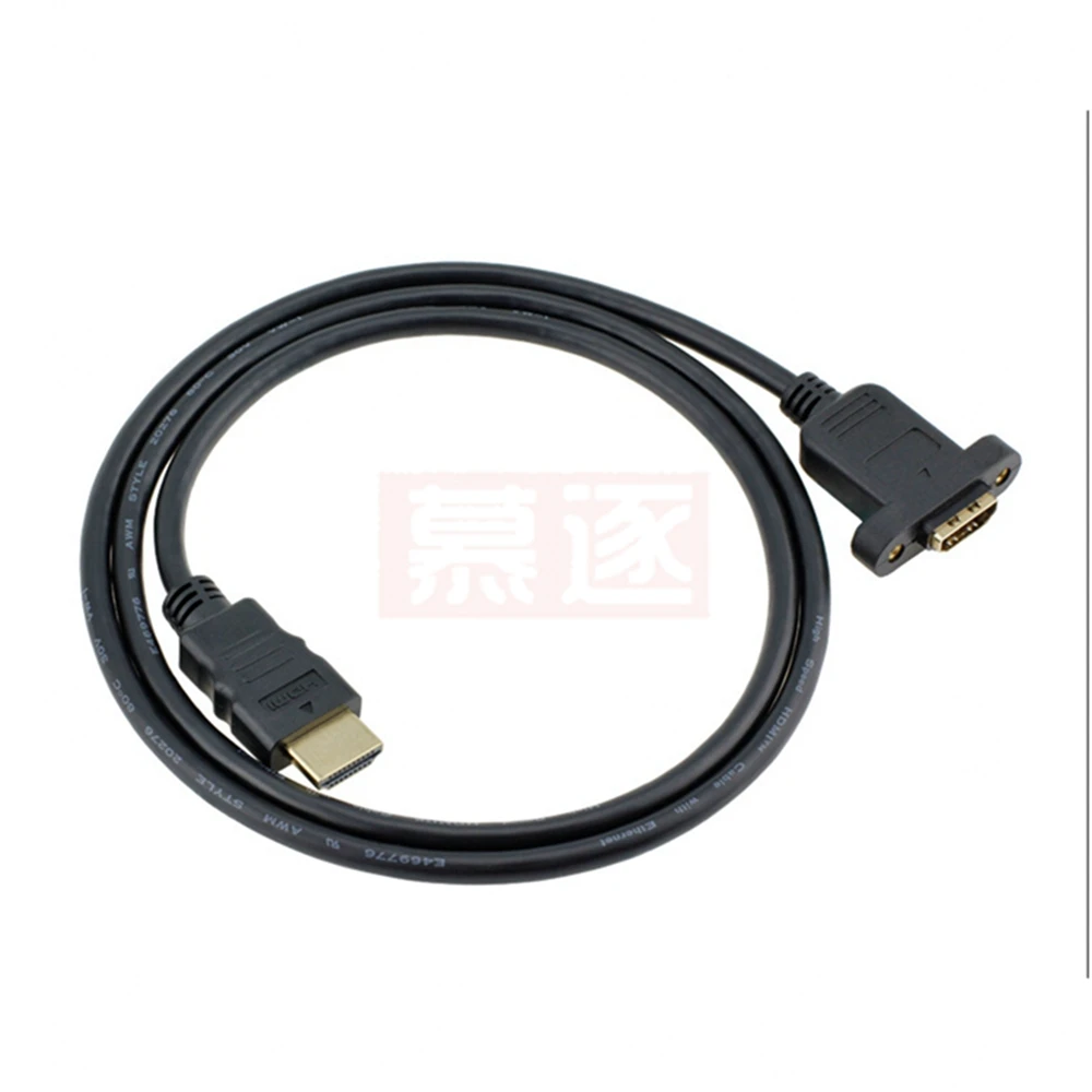 Cable de montaje en Panel macho a hembra de extensión compatible con HDMI 28AWG CL2 con clasificación 1080P 0,3 M/0,6 M 1M/1,5 M (con tornillo) - imagen 3