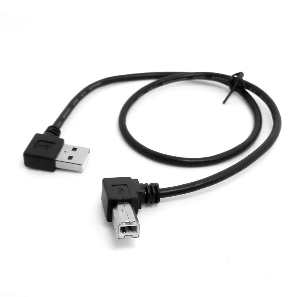 Ángulo recto izquierdo USB 2,0 A macho a USB B macho tipo B BM escáner de impresora de ángulo recto cable de 90 grados 30cm 1m 1,5m Cable en ángulo BM - imagen 4