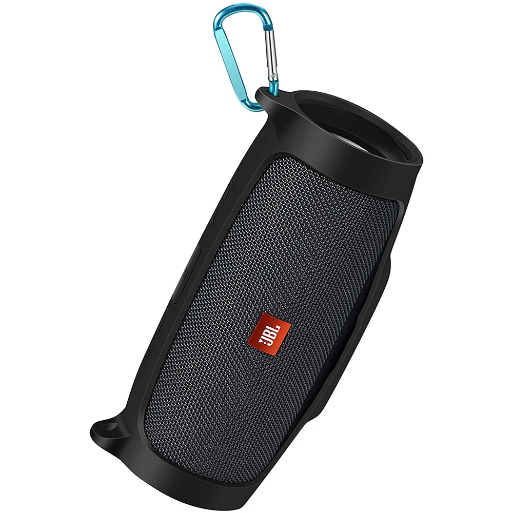 Funda de silicona para JBL Charge, funda de piel con correa, mosquetón, Altavoz Bluetooth inalámbrico portátil esencial - imagen 5