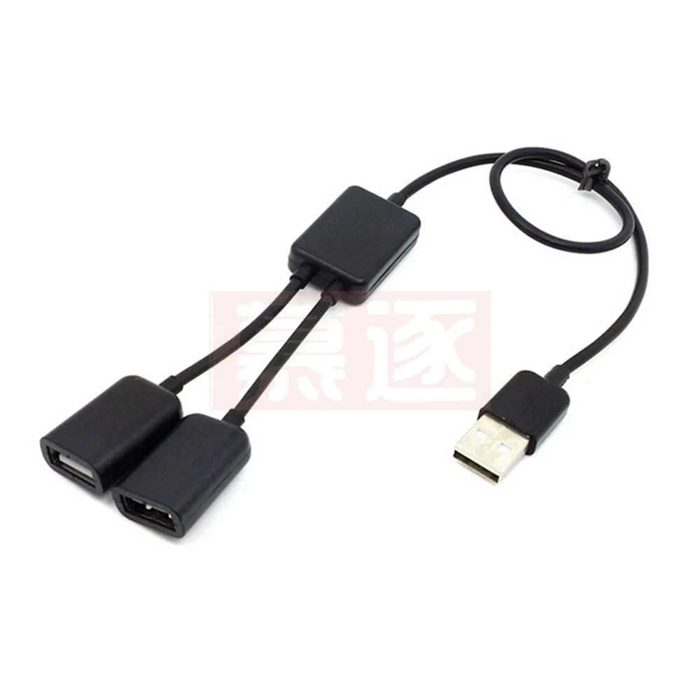 Schwarz USB 2.0 Hub de puertos duales Kabel Bus power Für Laptop Macbook Notebook PC, Maus y disco flash - imagen 4