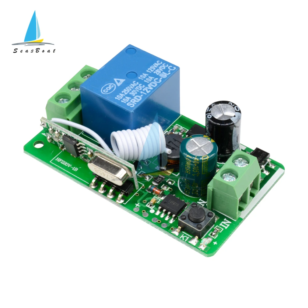 Control remoto inalámbrico para casa inteligente, transmisor y receptor de relé, 1 canal, 220 MHz, 315MHz, AC 433 V, 10A - imagen 2