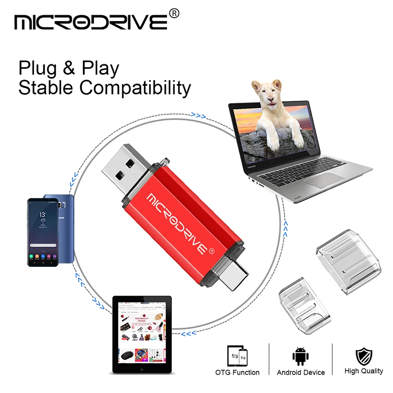 Unidad flash USB tipo C Micro OTG Pen Drive 4GB 8GB 16GB 128GB 100GB 64GB 32GB Pendrive USB de alta velocidad - imagen 3