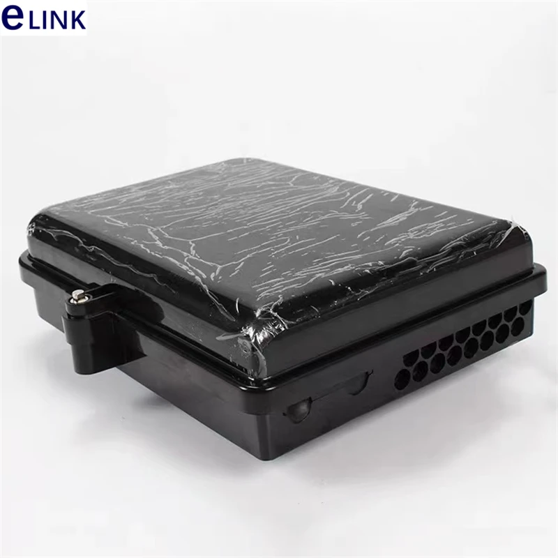 Caja de distribución FTTH de 16 núcleos 310*260*95mm caja de conexiones montada en la pared de aleación de PC impermeable 1x16 cierre ELINK - imagen 5