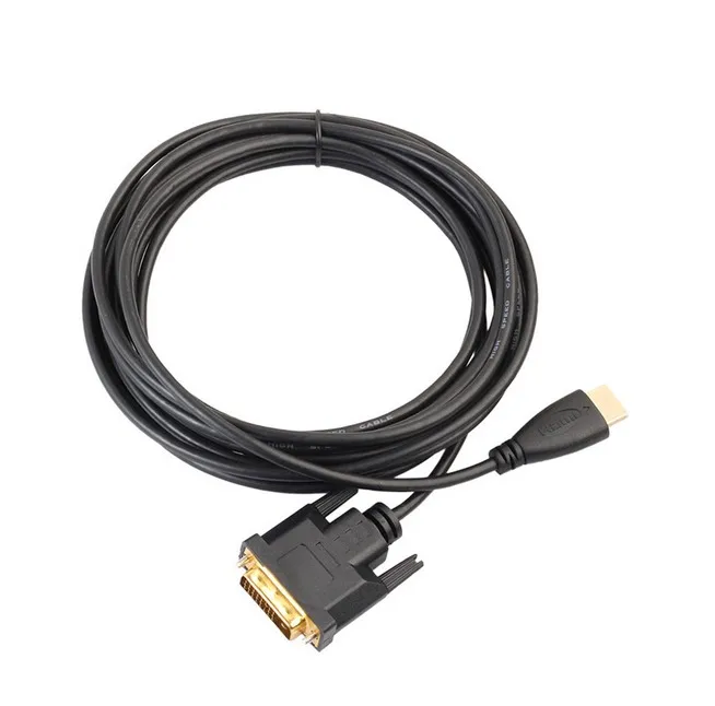 Cable de DVI-D HD a DVI, adaptador de 24 + 1 Pines, compatible con HDMI, 1,8 p, LCD, DVD, HDTV, XBOX, PS3, alta velocidad, 1m, 1080 m - imagen 2