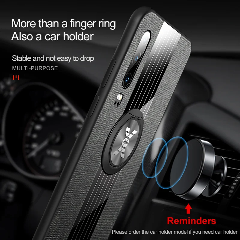 Funda de tela dura de lujo para Huawei P30 Pro, cubierta trasera protectora delgada con soporte de anillo magnético para huawei p30 lite p30pro p30 - imagen 5