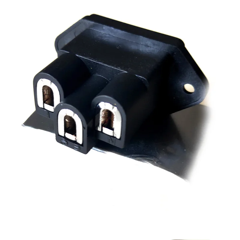 Conector de entrada IEC de audio Hifi de 3 pines, edición soldada, cobre chapado en oro, MATIHUR IEC AC, 1 ud. - imagen 3
