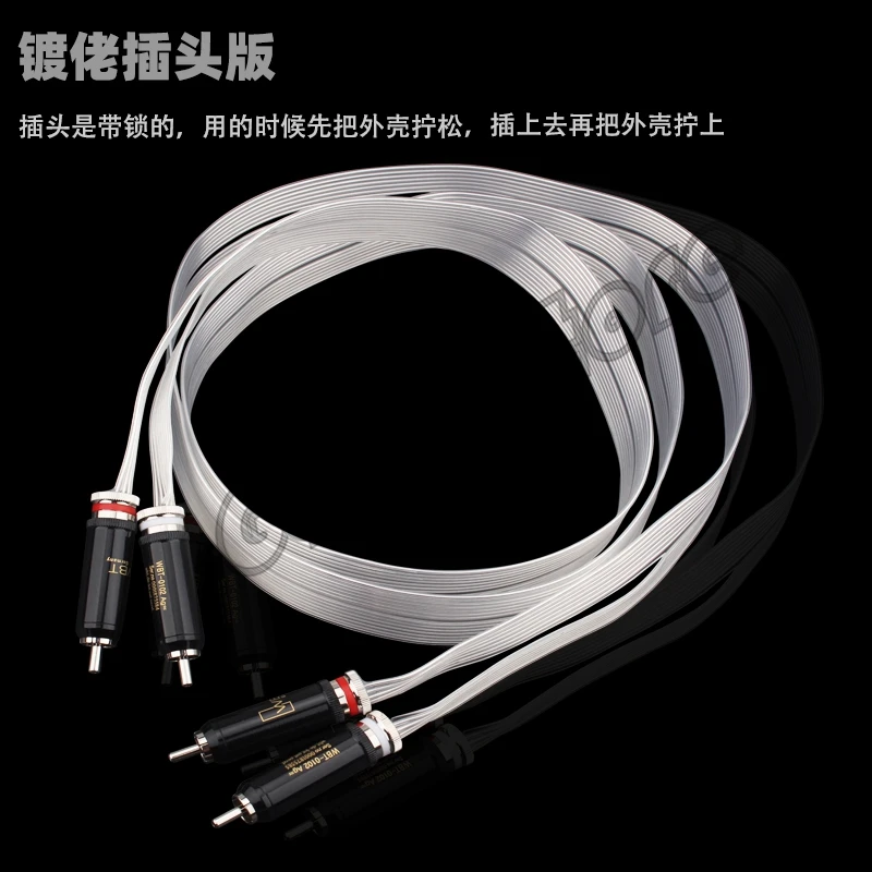 Cinta de alta fidelidad OCC, cable de audio plateado, cable de señal RCA a RCA, enchufe de loto, Audio RCA XLR, altavoz, interconexión, cable amplificador - imagen 5