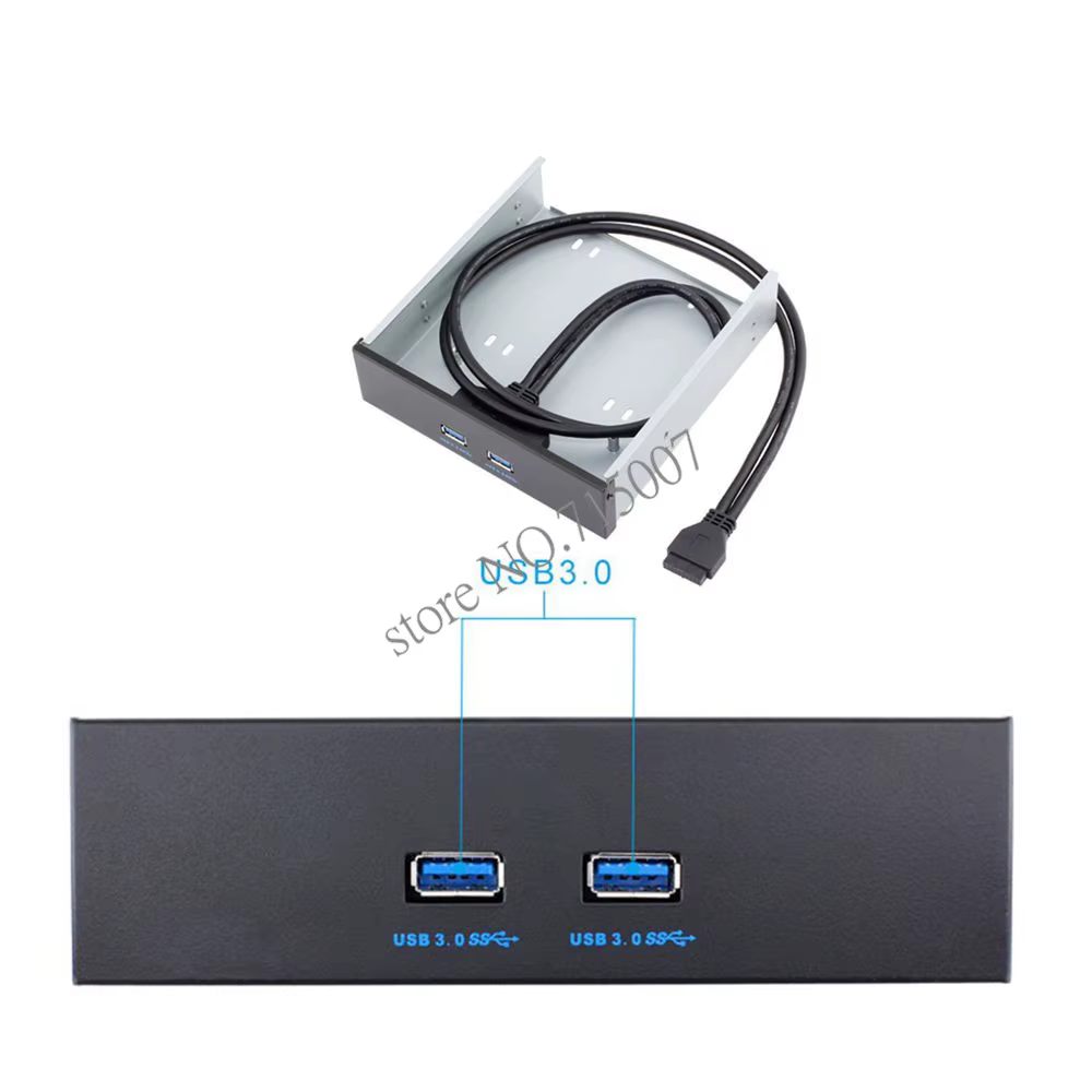 Unidad de bahía de disquete de 3,5 pulgadas para Pc de alta velocidad, concentrador USB 3,0, Panel frontal, interfaz interna Usb3.0 de 2 puertos - imagen 3