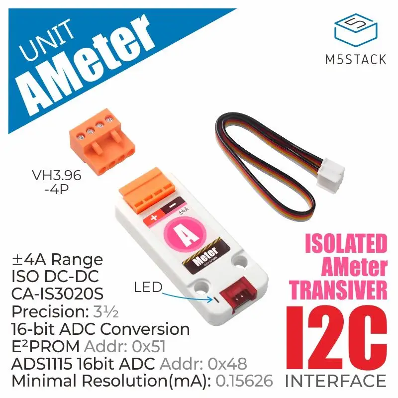 Unidad de amperímetro oficial M5Stack (ADS1115) - imagen 2
