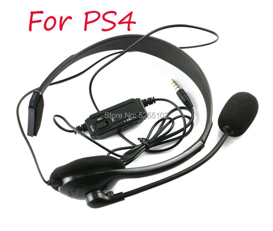 1 Uds auriculares con cable auriculares micrófono para Sony PlayStation 4 PS4 juego con micrófono y Control de encendido/apagado perfecto para Ps4 - imagen 2