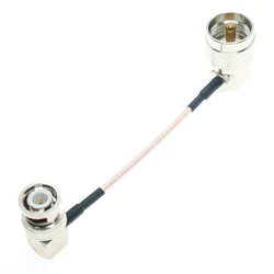 Conector BNC Macho a UHF Macho PL259 – Cable Coaxial RG316 30 cm 90°