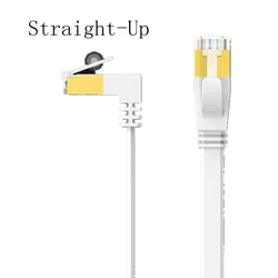 Cable Ethernet Cat6 Blanco Ángulo Izquierdo Ultraligero