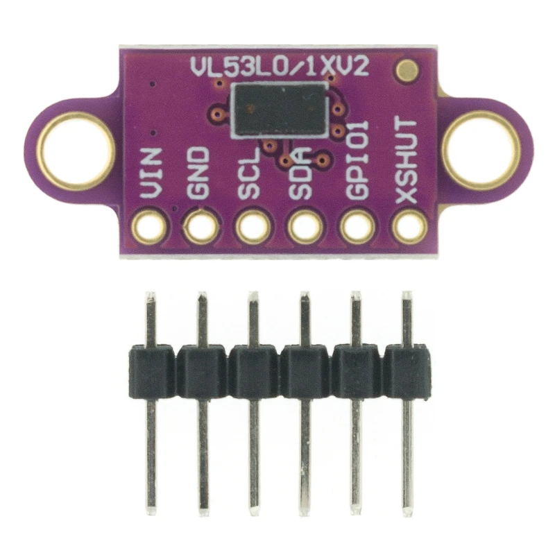 Módulo de distancia láser VL53L0X, Sensor de rango láser de tiempo de vuelo (ToF), 940nm, GY-VL53L0XV2, I2C, IIC, 25MM x 10,7 MM