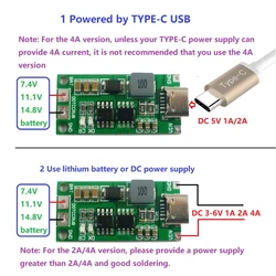 Módulo de carga de polímero de iones de litio multicelda, 2S, 3S, 4S, tipo C a 8,4 V, 12,6 V, 16,8 V, 7,4 V, 11,1 V, 14,8