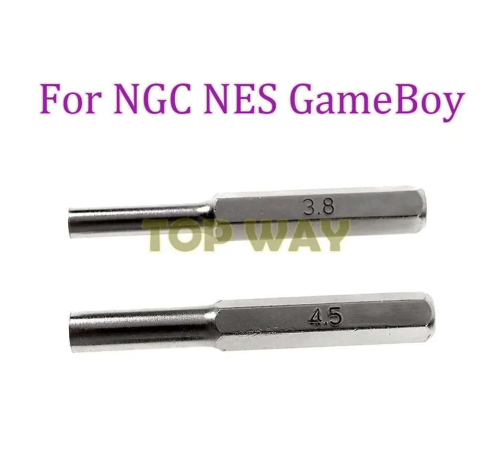 50 Uds 3,8mm 4,5mm herramienta de destornillador de seguridad Bit Gamebit para NGC SFC MD NES N64 SNES Gameboy herramientas abiertas