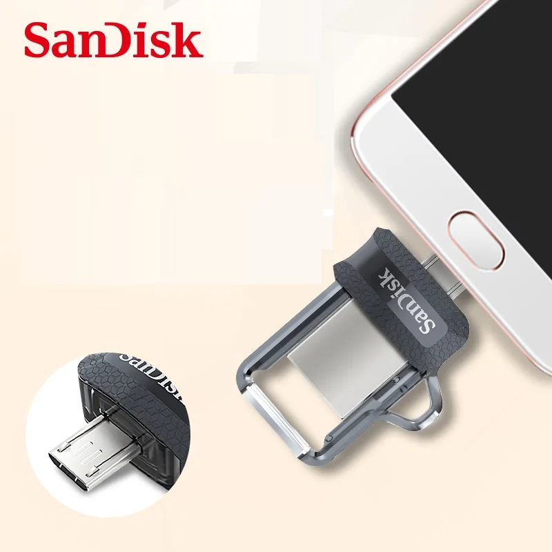 100% Sandisk Original usb 3,0 extremadamente alta velocidad 150 MB/S unidad Flash USB Dual OTG 64GB 128GB 32GB Pen Drive teléfono genuino - imagen 2
