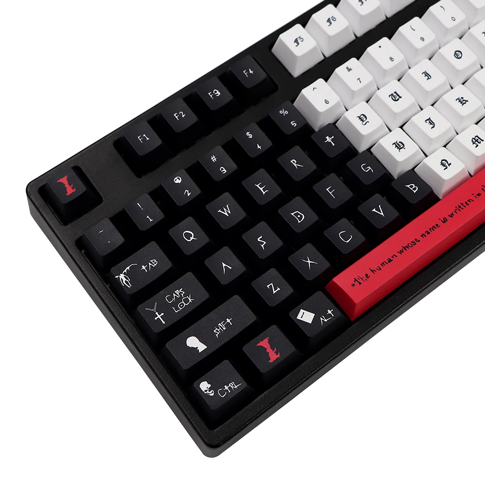 Tecla GMK-KEY Death Note para teclado mecánico, accesorio con diseño de cereza, Subb, personalizado, GK61, 64, 68, 96, 108, iso - imagen 3