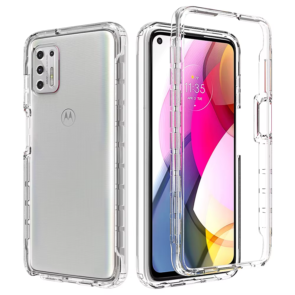 Funda transparente HD para Motorola Moto G Stylus 2020 2021 5G 2022, funda trasera de silicona para teléfono, PC, parachoques 360, cubierta protectora dura completa - imagen 2