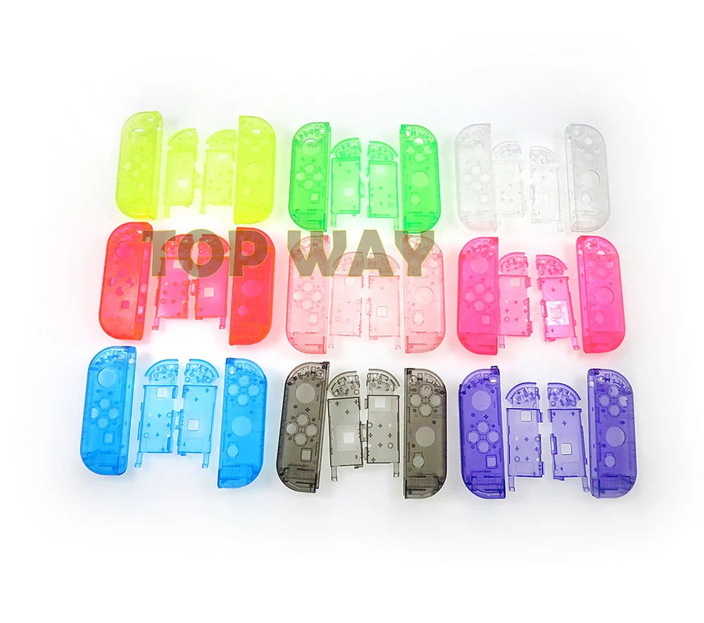 1 Juego de carcasa transparente de plástico R L, carcasa para Nintendo Switch NS Joy Con, controlador transparente, carcasa derecha izquierda - imagen 2