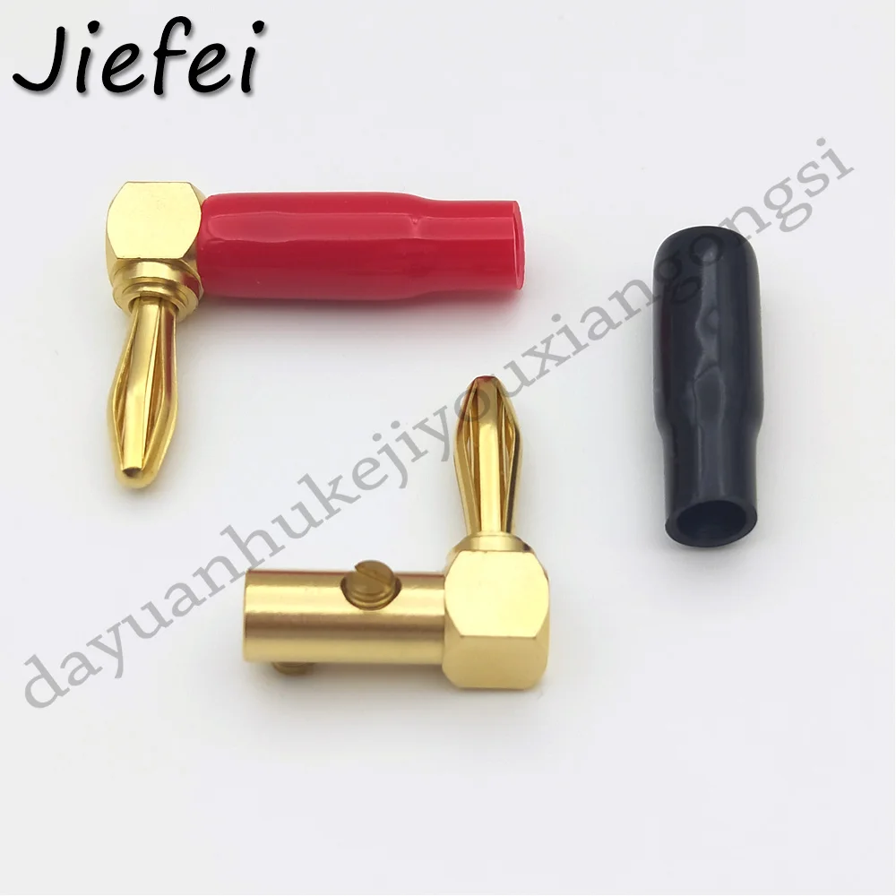 Conector de Cable de altavoz y Audio, tornillo de latón de ángulo recto de 4mm, conector tipo Banana, 100 piezas, nuevo - imagen 5