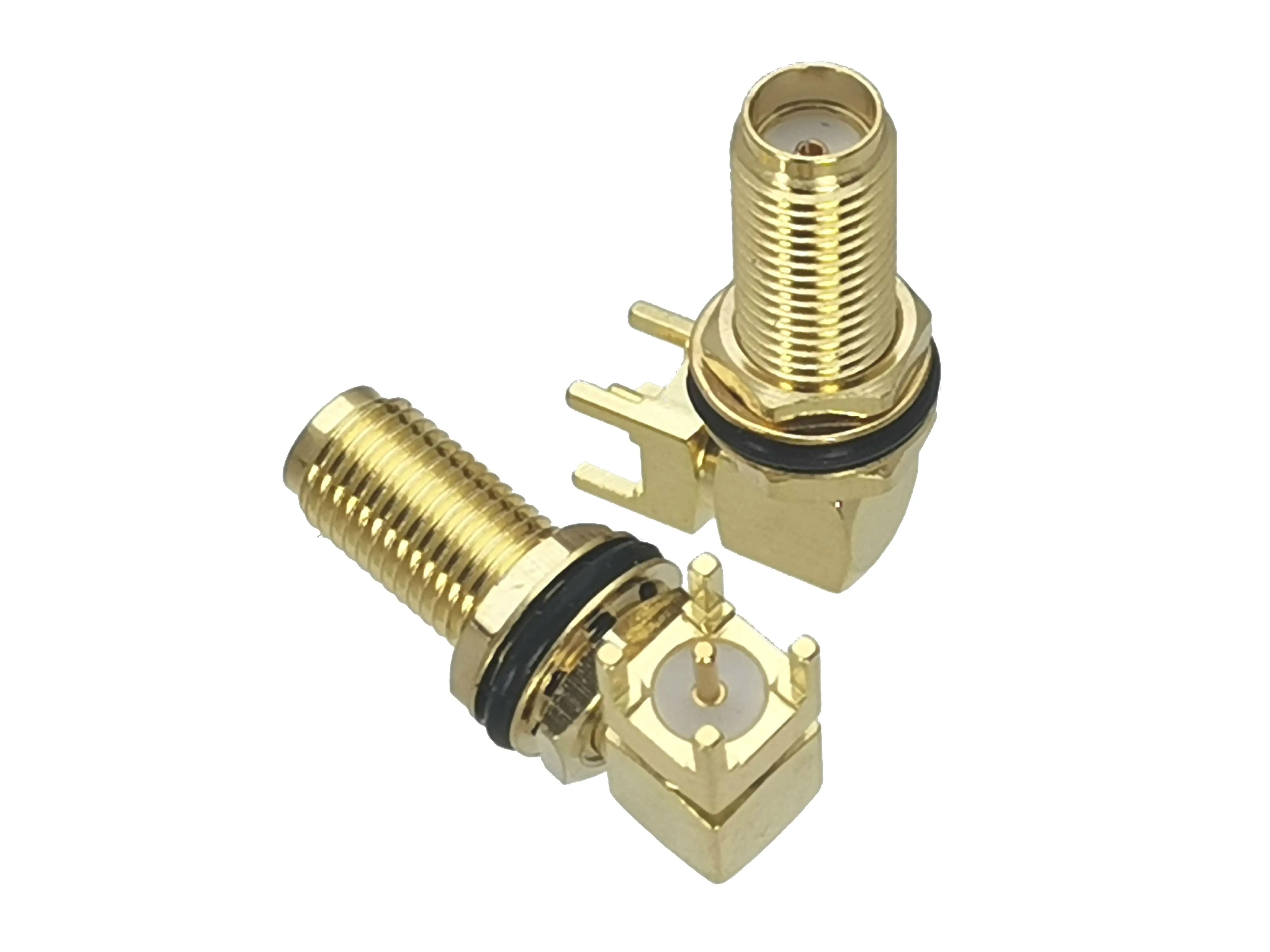 Conector SMA Hembra Ángulo Recto Soldadura PCB Junta Tórica RF Coaxial - imagen 2