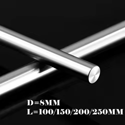 Riel de eje lineal de 8mm, 8x100, 8x150, 8x200, 8x250mm, eje óptico, varillas lineales lisas de acero inoxidable cromado, eje de impresora 3d, pieza CNC