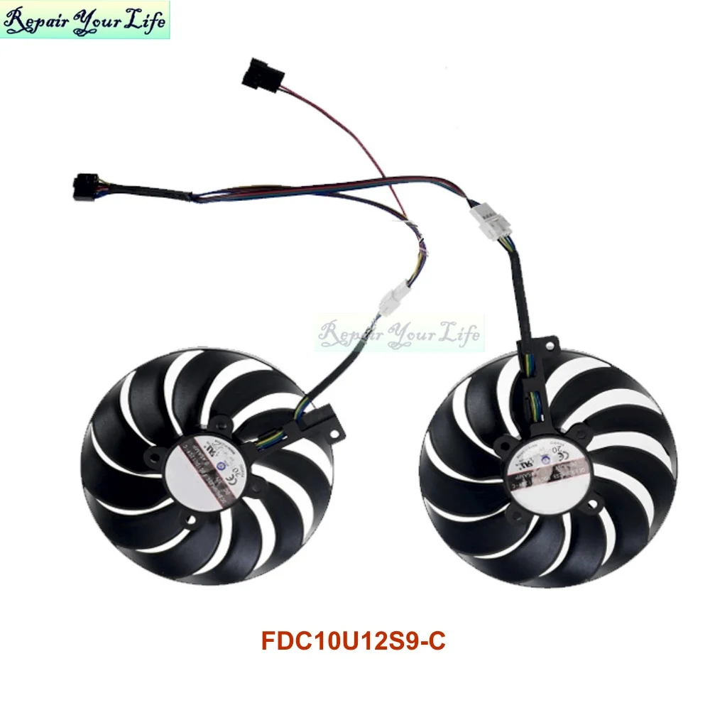 Ventilador de tarjeta gráfica de 95MM para ASUS DUAL RX5500XT RX5600 PC GPU Cooling Cooler T129215SU PLD10010S12HH FDC10U12S9-C DC12V 4Pin nuevo - imagen 3