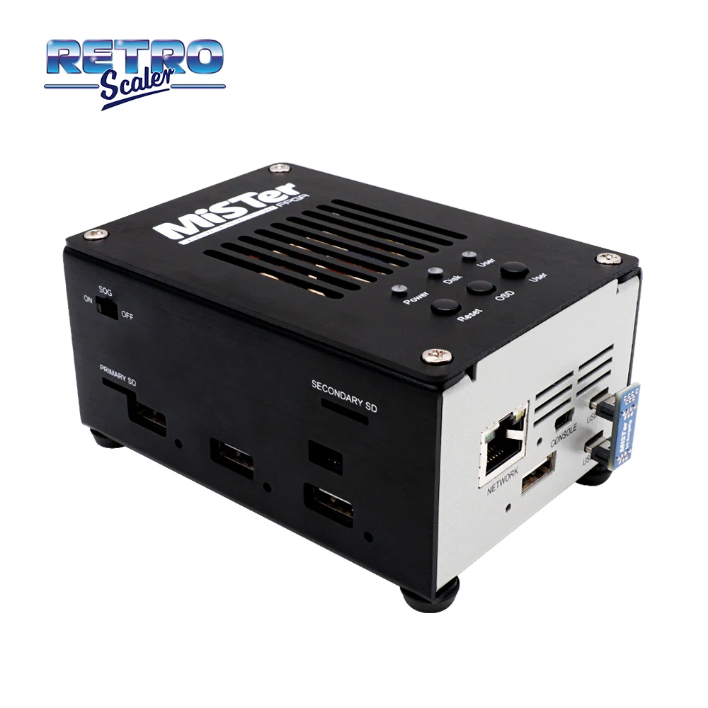 RetroScaler-estuches de Metal para Mister FPGA Kit Core Control Suit para placa principal DE10-Nano/v6.1 IO Board y Mister USB Hub - imagen 2