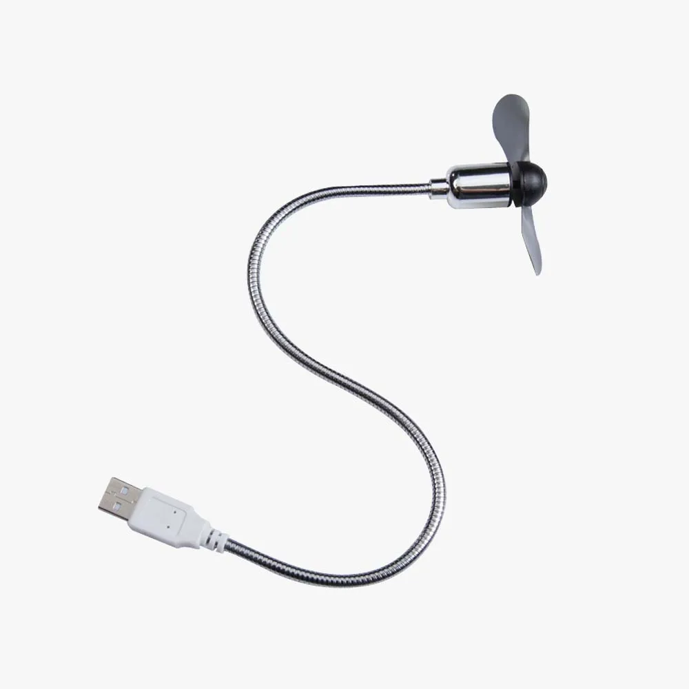Ventilador USB flexible - Tubo metálico ajustable