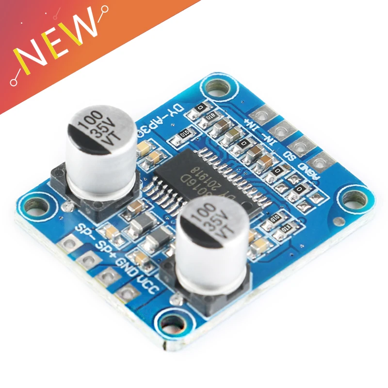 Módulo amplificador Digital de alta potencia DC 8V-24V Mono Clase D 4-8ohm 10W 20W 30W para altavoz 30W-300W Placa amplificadora de potencia de Audio