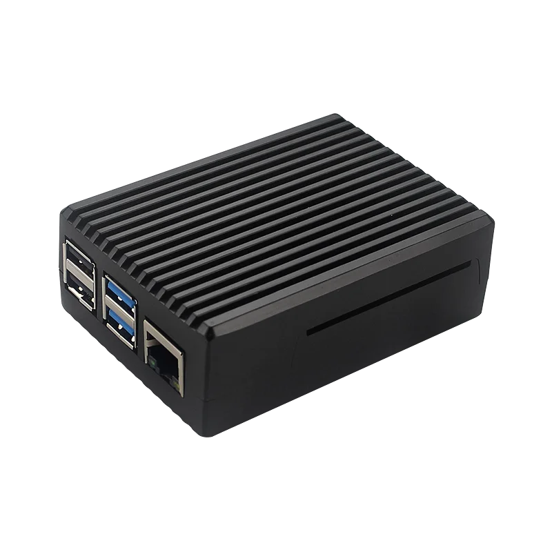 Carcasa de aleación de aluminio para Raspberry Pi 4, caja negra, carcasa de Metal, carcasa de cierre de refrigeración pasiva para Raspberry Pi 4 Modelo B - imagen 5