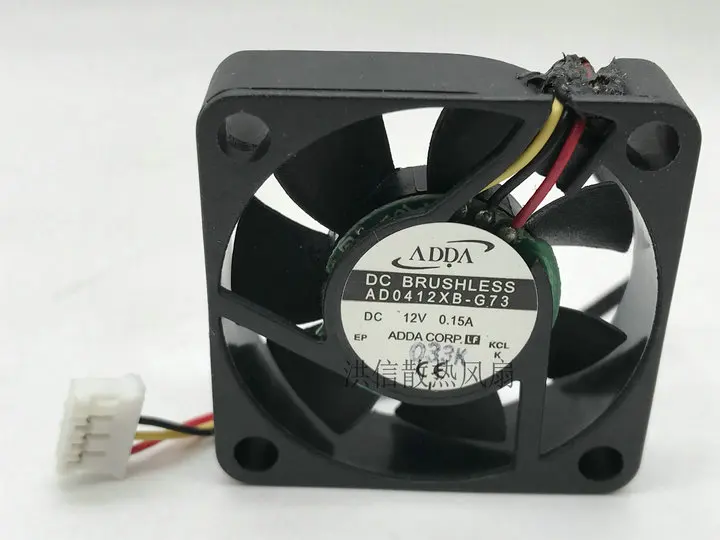 Ventilador DVR AD0412XB-G73, 4cm, 40mm, 12v, para ADDA, 40x40x10mm, rodamiento de bolas Dual, Axial, pequeño ventilador de refrigeración - imagen 3