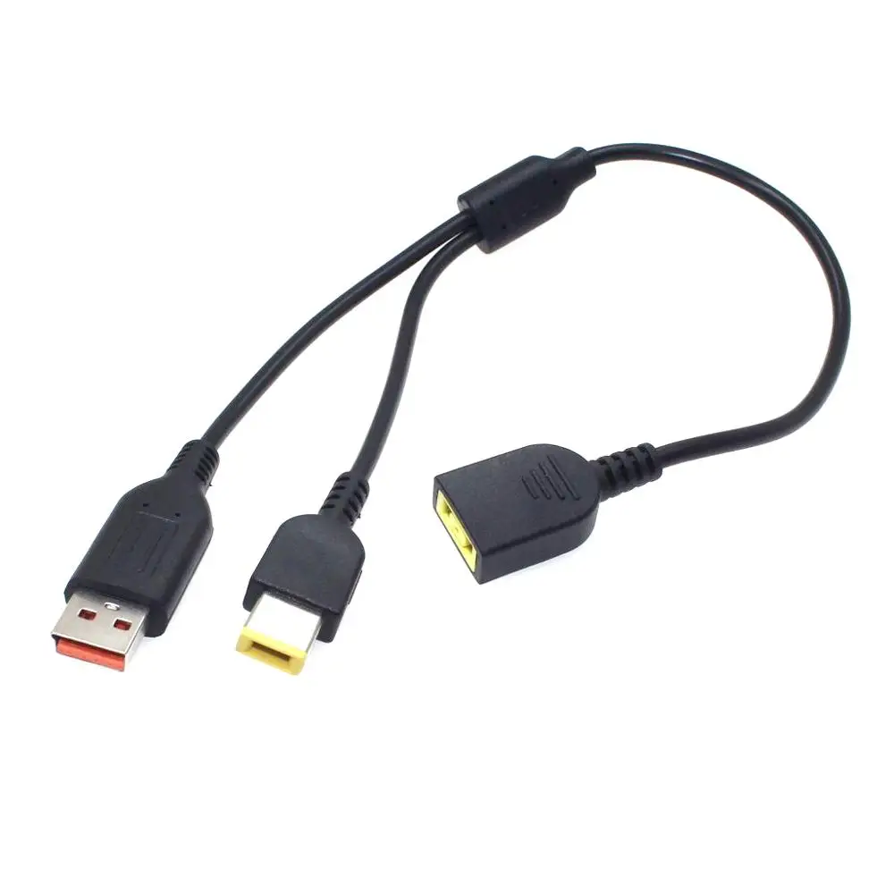 Cable adaptador de corriente de CC, conector cuadrado hembra a cargador USB especial macho para Lenovo thinkpad, yoga3-14, yoga 900, 700 - imagen 4