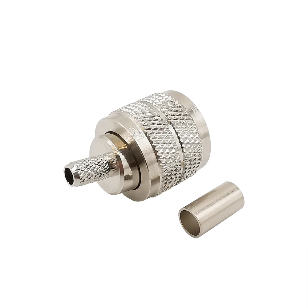 10 Uds PL259 UHF enchufe macho engarzado conector Coaxial RF UHF RG58/142 LMR195 LMR200 RG400 Cable Coaxial tornillo enchufe de soldadura PL-259 Adapte - imagen 4
