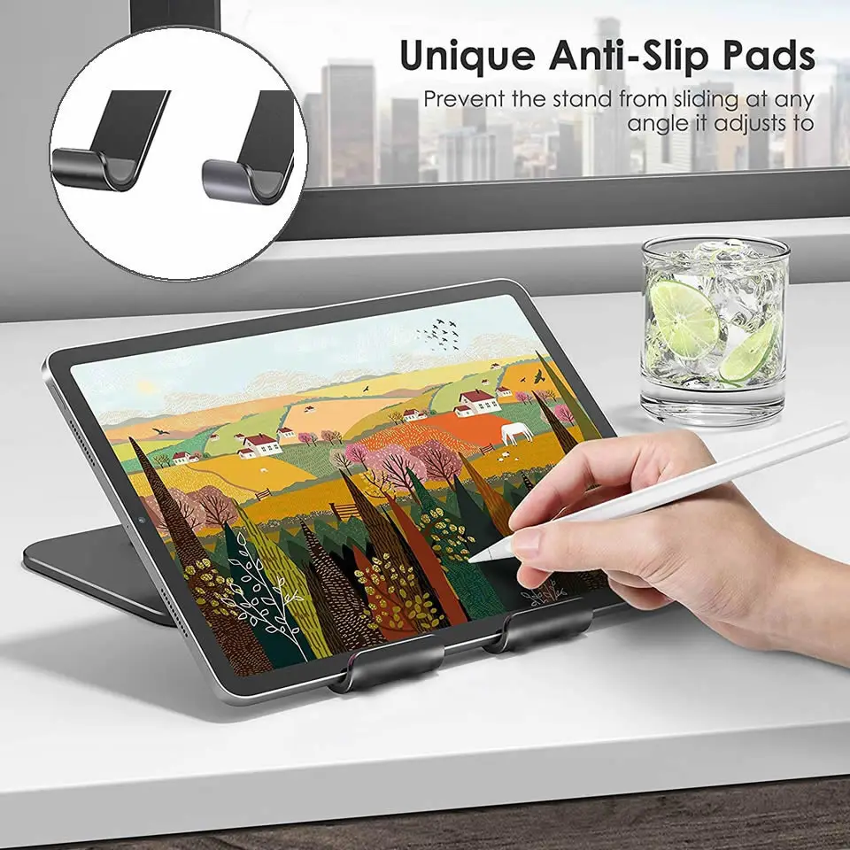 Soporte plegable ajustable para tableta, base de escritorio para iPad Pro 12,9, 11, 10,2, Air Mini 2020, Samsung, Xiaomi Mi Pad, Huawei - imagen 3