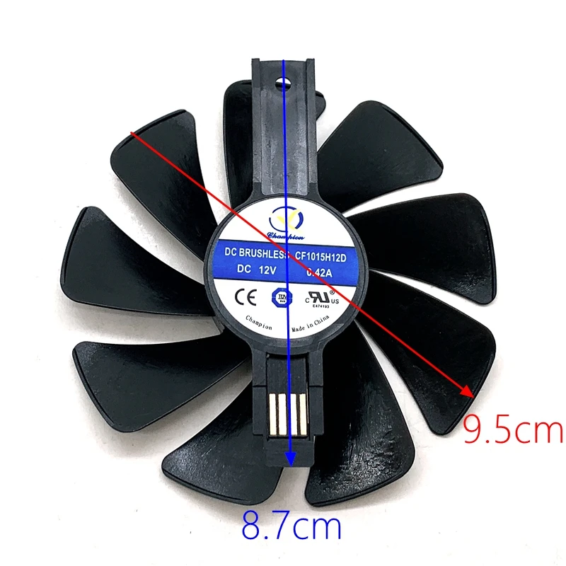 Ventilador de tarjeta gráfica de engranaje CF1015H12D, 95MM, reemplazo para Sapphire NITRO RX590 RX580 RX570 RX480 RX470 4N001-02-20G